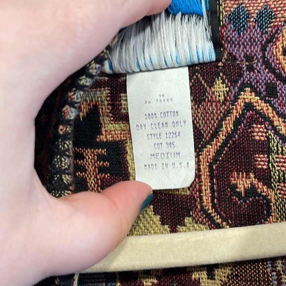 CHEYENNE OUTFITTERS M vintage geometric tapestry jacket coat blazer - Picture 4 of 10